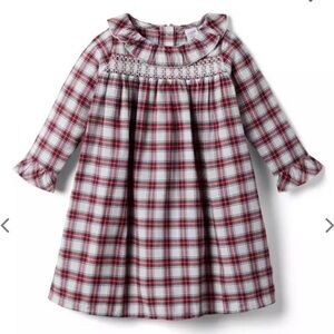 Janie And Jack Dress Girls Good Night Nightgown Pajamas Pjs Plaid Christmas Sz 8
